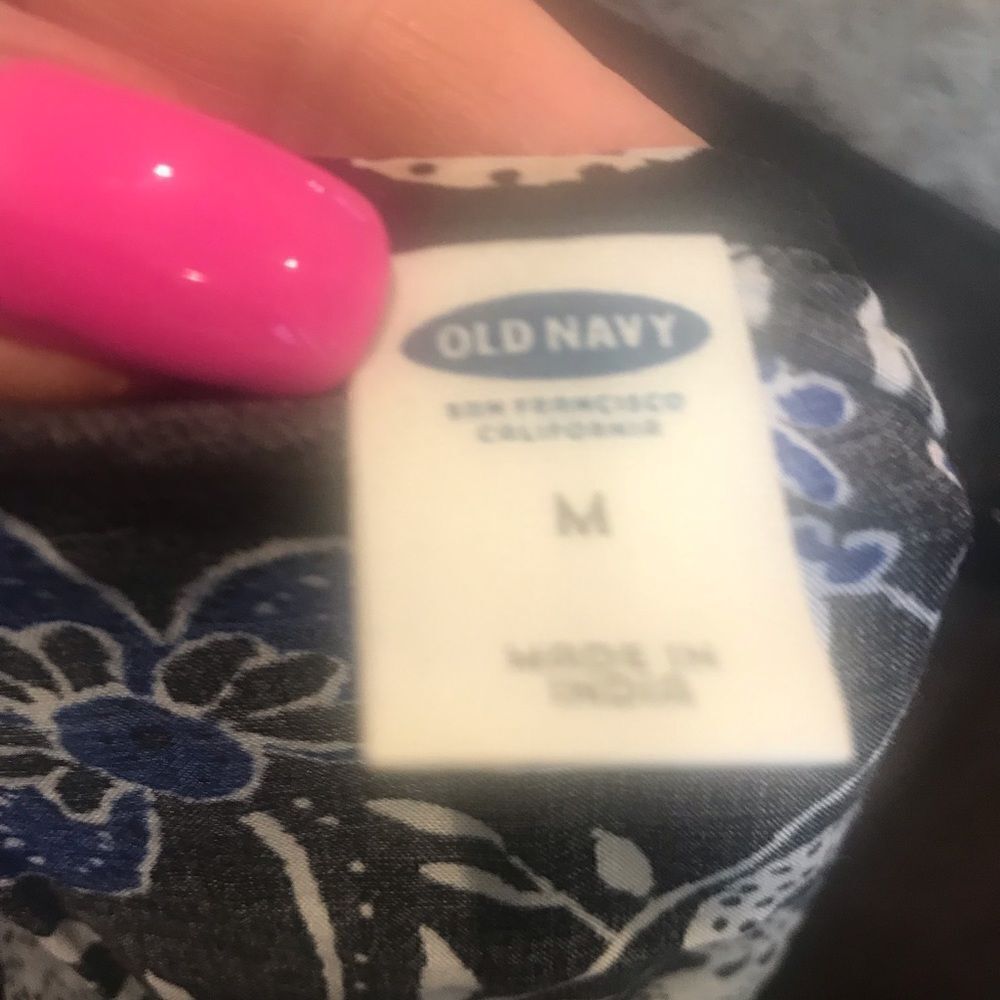 Old Navy Multicolor Floral Blouse Women's Medium Long Sleeve - Picture 6 of 11